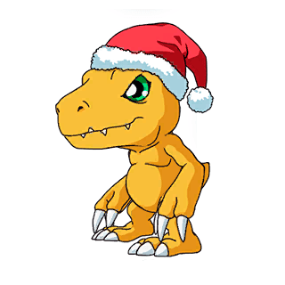 Santa Agumon portrait